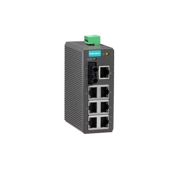 Entry-Level Unmgd Eth. Swtch W/ 7 10/100Baset(X)Ports, Eds-208-M-St